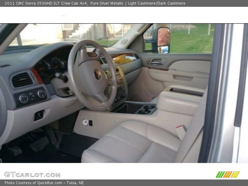 Pure Silver Metallic / Light Cashmere/Dark Cashmere 2011 GMC Sierra 3500HD SLT Crew Cab 4x4