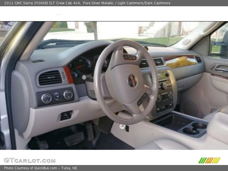 Pure Silver Metallic / Light Cashmere/Dark Cashmere 2011 GMC Sierra 3500HD SLT Crew Cab 4x4
