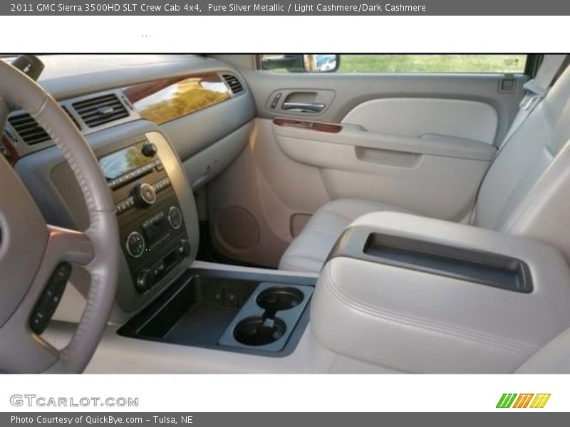 Pure Silver Metallic / Light Cashmere/Dark Cashmere 2011 GMC Sierra 3500HD SLT Crew Cab 4x4