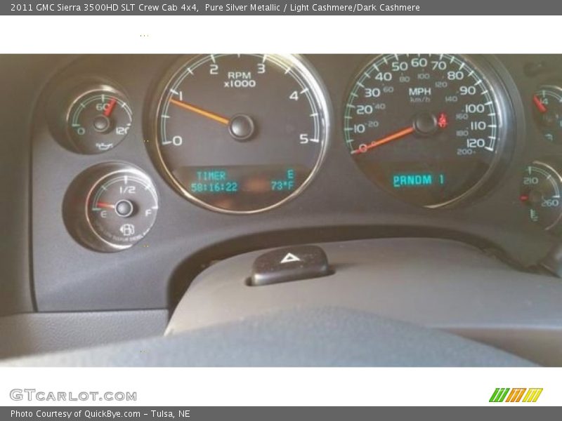 Pure Silver Metallic / Light Cashmere/Dark Cashmere 2011 GMC Sierra 3500HD SLT Crew Cab 4x4