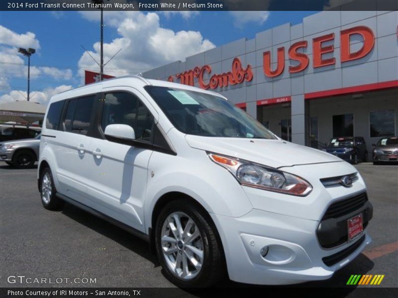 Frozen White / Medium Stone 2014 Ford Transit Connect Titanium Wagon