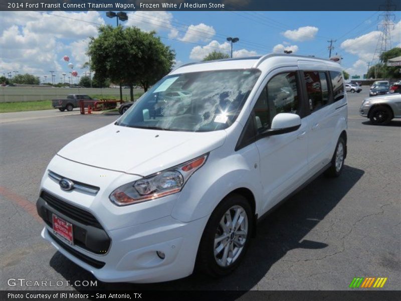 Frozen White / Medium Stone 2014 Ford Transit Connect Titanium Wagon