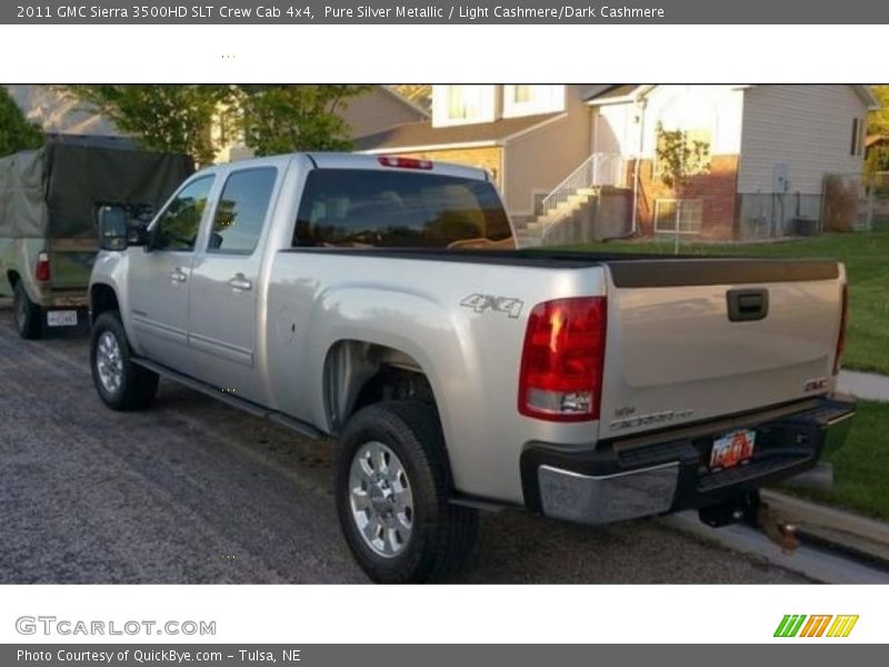 Pure Silver Metallic / Light Cashmere/Dark Cashmere 2011 GMC Sierra 3500HD SLT Crew Cab 4x4
