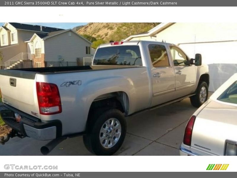 Pure Silver Metallic / Light Cashmere/Dark Cashmere 2011 GMC Sierra 3500HD SLT Crew Cab 4x4