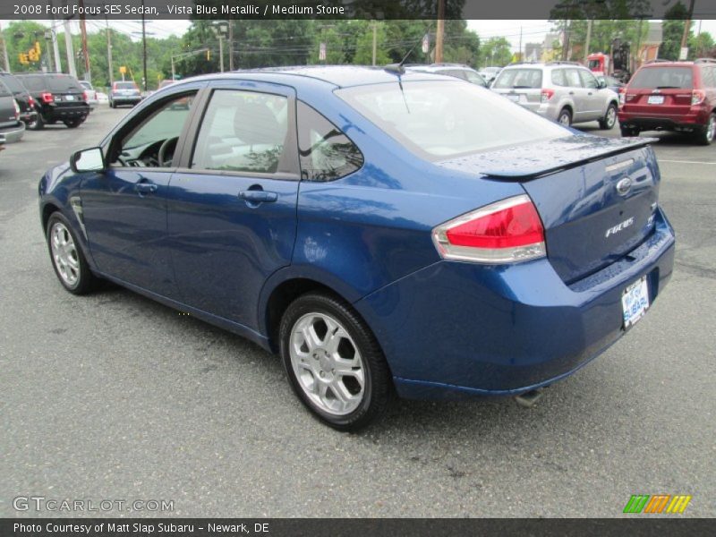 Vista Blue Metallic / Medium Stone 2008 Ford Focus SES Sedan