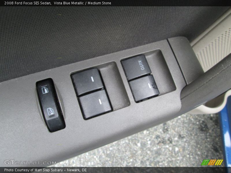 Vista Blue Metallic / Medium Stone 2008 Ford Focus SES Sedan