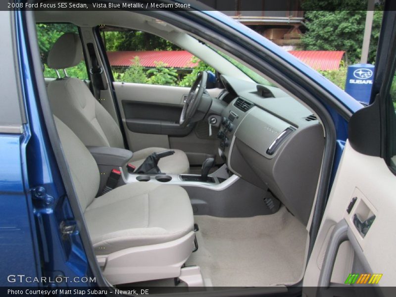 Vista Blue Metallic / Medium Stone 2008 Ford Focus SES Sedan