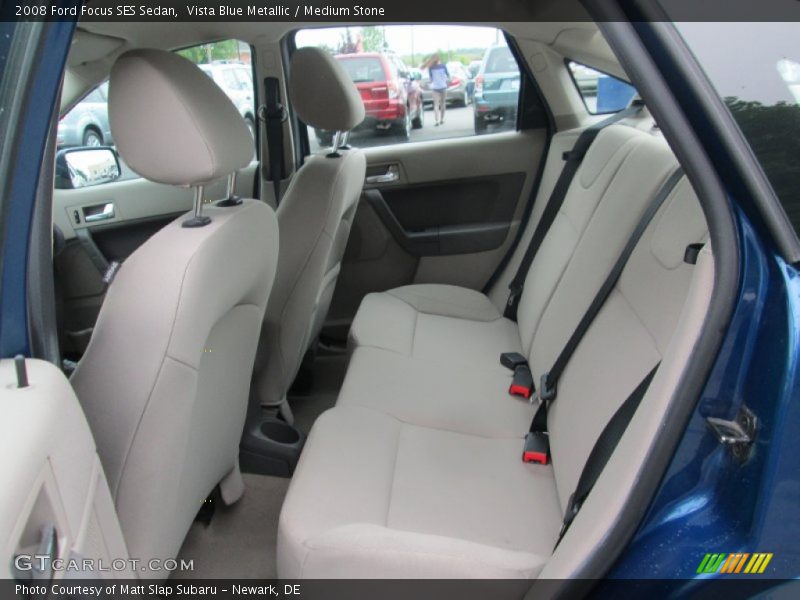 Vista Blue Metallic / Medium Stone 2008 Ford Focus SES Sedan