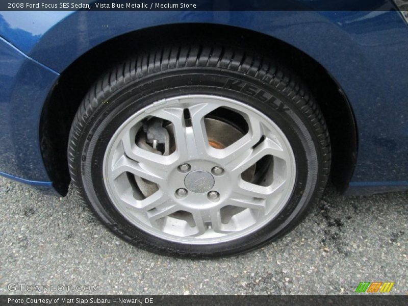 Vista Blue Metallic / Medium Stone 2008 Ford Focus SES Sedan