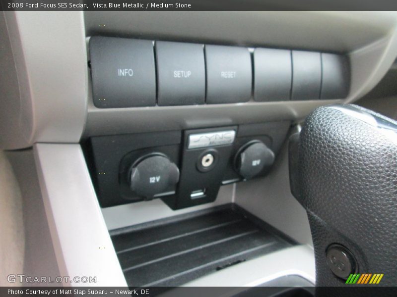 Vista Blue Metallic / Medium Stone 2008 Ford Focus SES Sedan