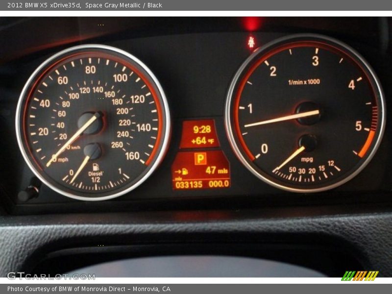 Space Gray Metallic / Black 2012 BMW X5 xDrive35d