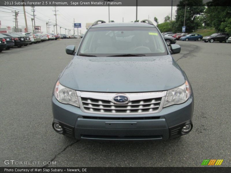 Sage Green Metallic / Platinum 2013 Subaru Forester 2.5 X Premium