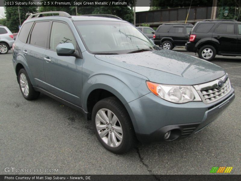 Sage Green Metallic / Platinum 2013 Subaru Forester 2.5 X Premium