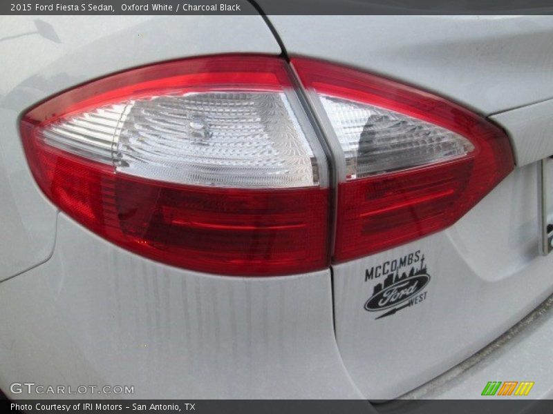 Oxford White / Charcoal Black 2015 Ford Fiesta S Sedan