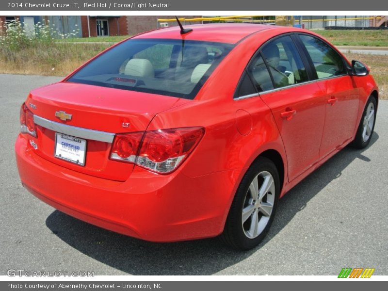 Red Hot / Cocoa/Light Neutral 2014 Chevrolet Cruze LT