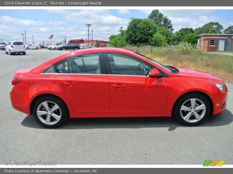 Red Hot / Cocoa/Light Neutral 2014 Chevrolet Cruze LT