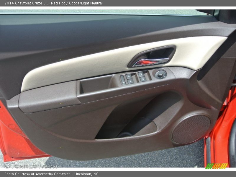 Red Hot / Cocoa/Light Neutral 2014 Chevrolet Cruze LT