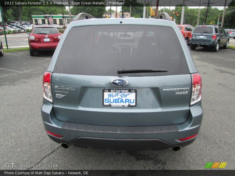 Sage Green Metallic / Platinum 2013 Subaru Forester 2.5 X Premium