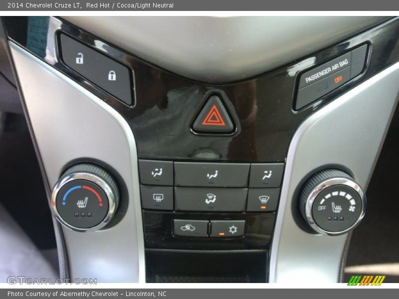 Red Hot / Cocoa/Light Neutral 2014 Chevrolet Cruze LT