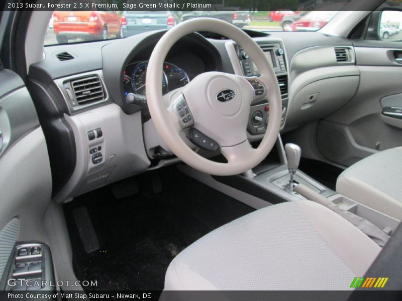 Sage Green Metallic / Platinum 2013 Subaru Forester 2.5 X Premium