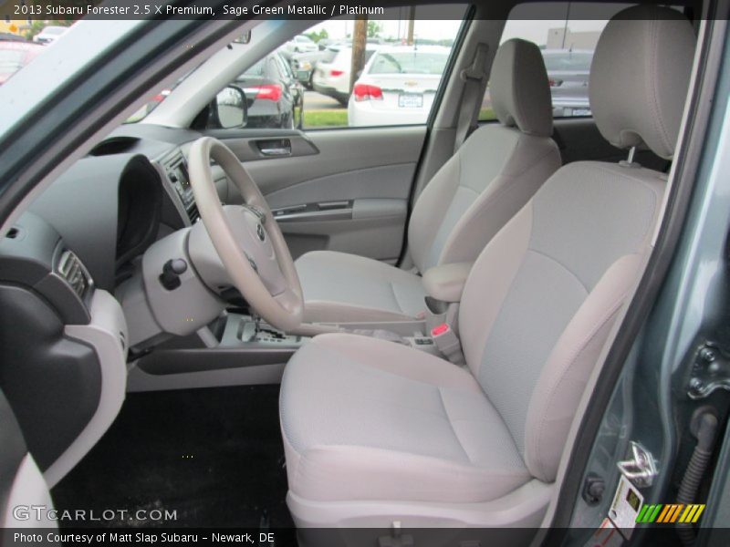 Sage Green Metallic / Platinum 2013 Subaru Forester 2.5 X Premium
