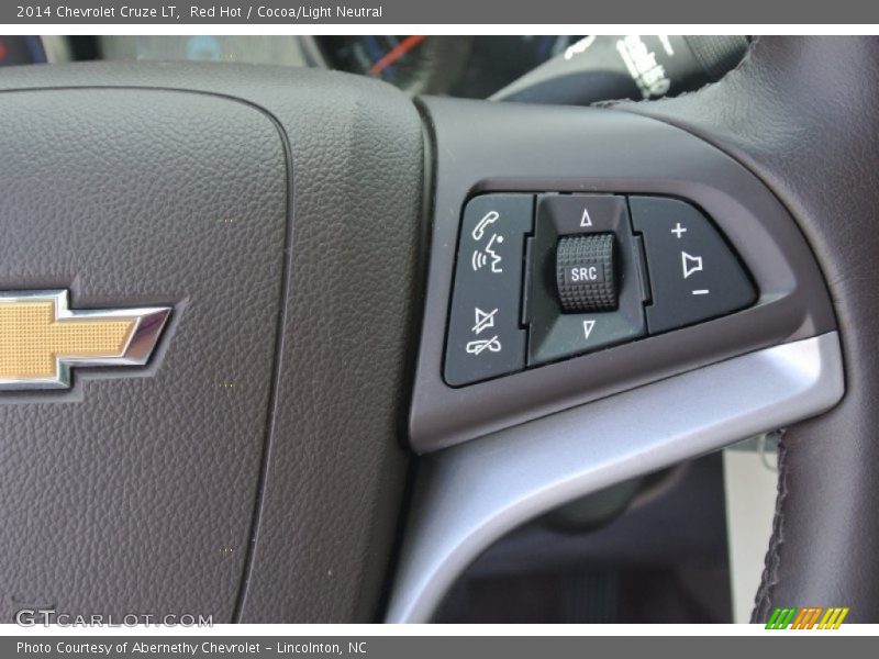 Red Hot / Cocoa/Light Neutral 2014 Chevrolet Cruze LT
