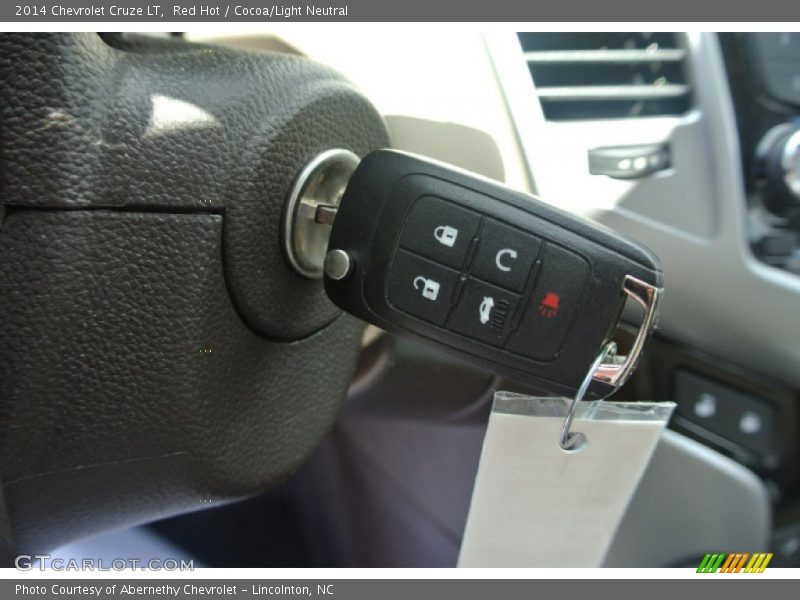 Red Hot / Cocoa/Light Neutral 2014 Chevrolet Cruze LT