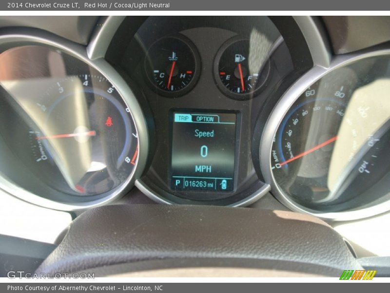 Red Hot / Cocoa/Light Neutral 2014 Chevrolet Cruze LT