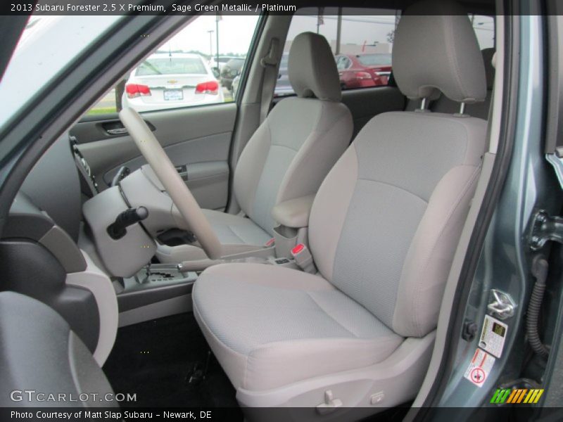 Sage Green Metallic / Platinum 2013 Subaru Forester 2.5 X Premium