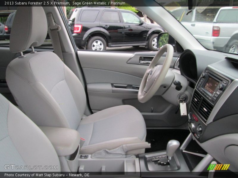 Sage Green Metallic / Platinum 2013 Subaru Forester 2.5 X Premium