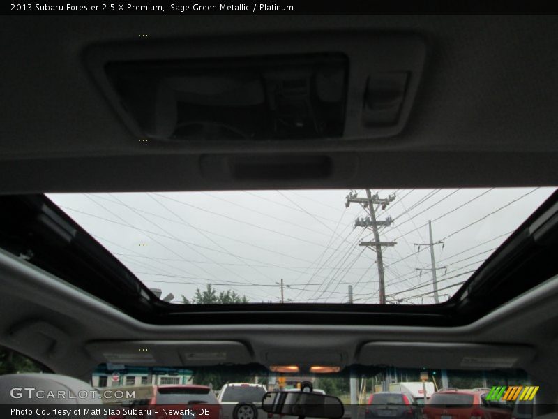 Sage Green Metallic / Platinum 2013 Subaru Forester 2.5 X Premium