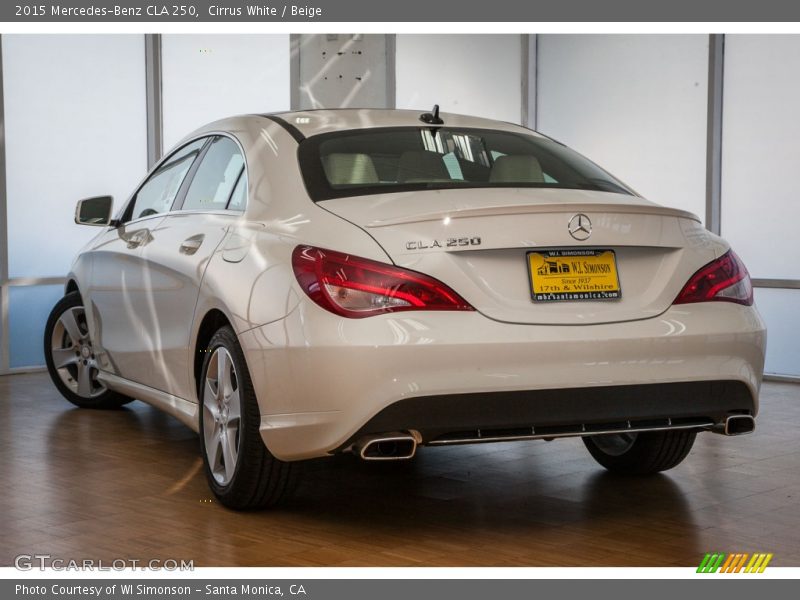Cirrus White / Beige 2015 Mercedes-Benz CLA 250