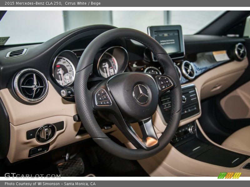 Cirrus White / Beige 2015 Mercedes-Benz CLA 250