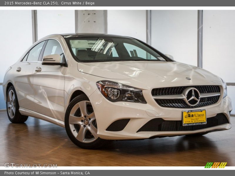 Cirrus White / Beige 2015 Mercedes-Benz CLA 250