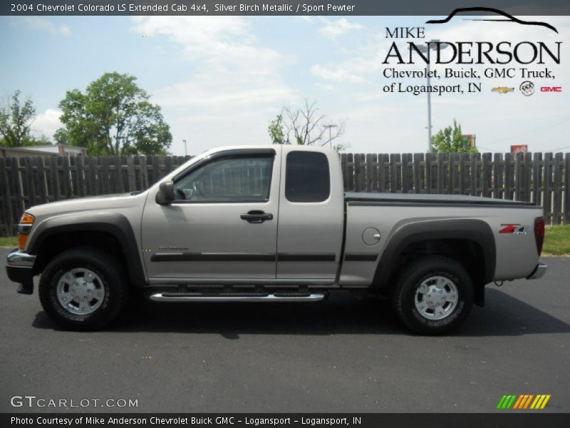 Silver Birch Metallic / Sport Pewter 2004 Chevrolet Colorado LS Extended Cab 4x4