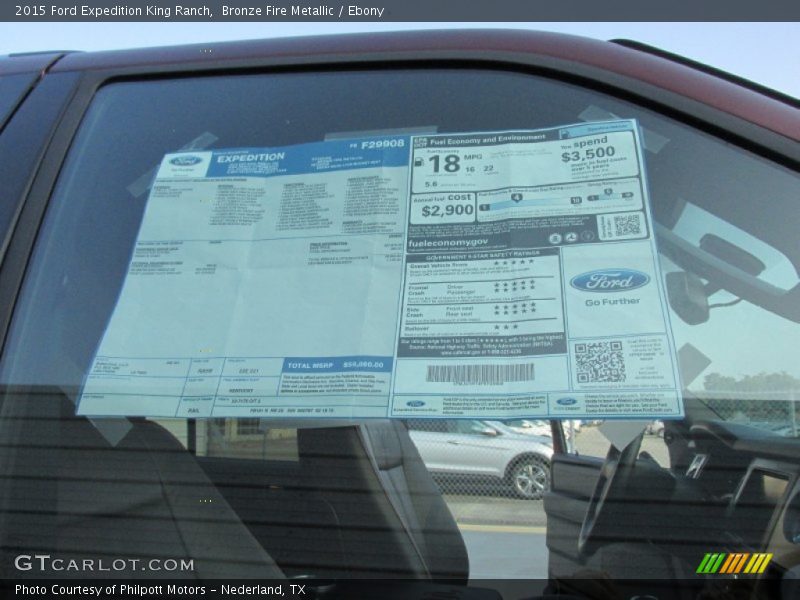 Bronze Fire Metallic / Ebony 2015 Ford Expedition King Ranch