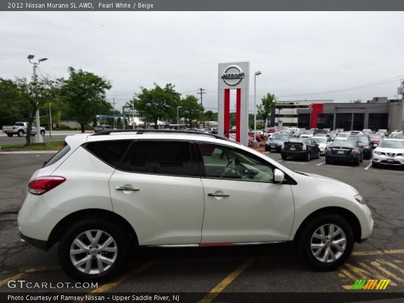 Pearl White / Beige 2012 Nissan Murano SL AWD
