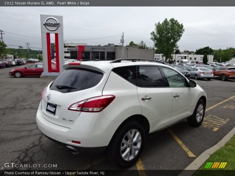 Pearl White / Beige 2012 Nissan Murano SL AWD