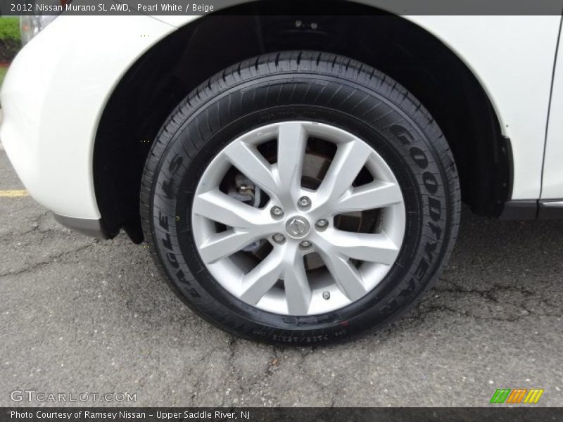 Pearl White / Beige 2012 Nissan Murano SL AWD