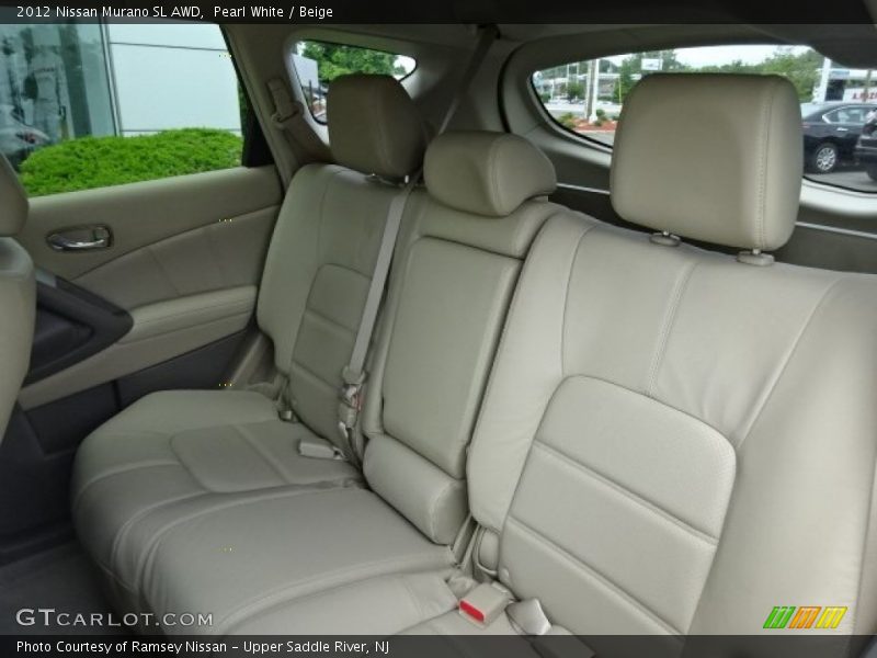 Pearl White / Beige 2012 Nissan Murano SL AWD