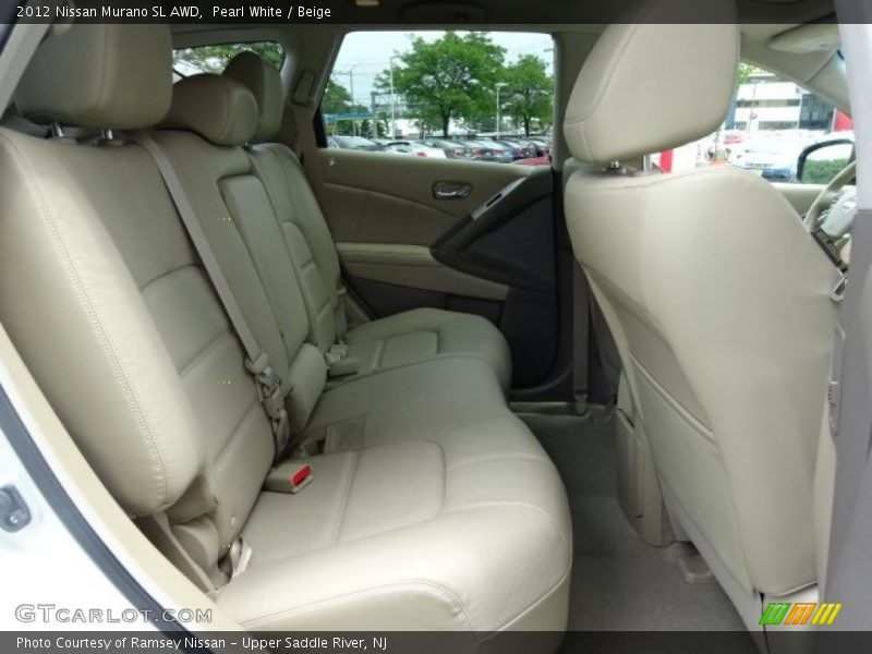 Pearl White / Beige 2012 Nissan Murano SL AWD