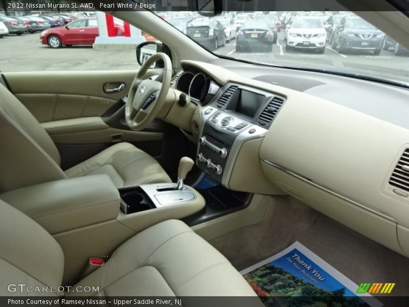 Pearl White / Beige 2012 Nissan Murano SL AWD