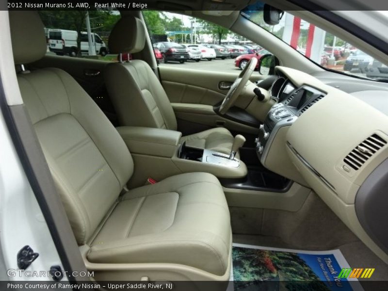 Pearl White / Beige 2012 Nissan Murano SL AWD
