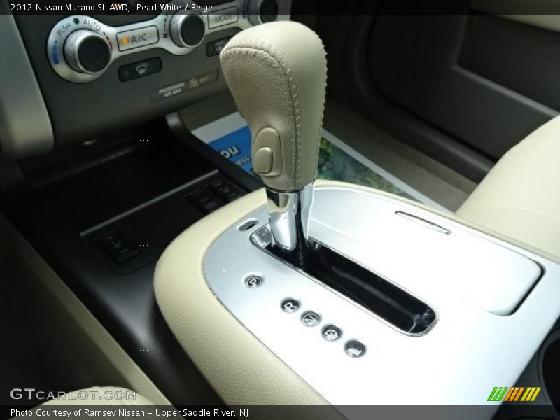 Pearl White / Beige 2012 Nissan Murano SL AWD