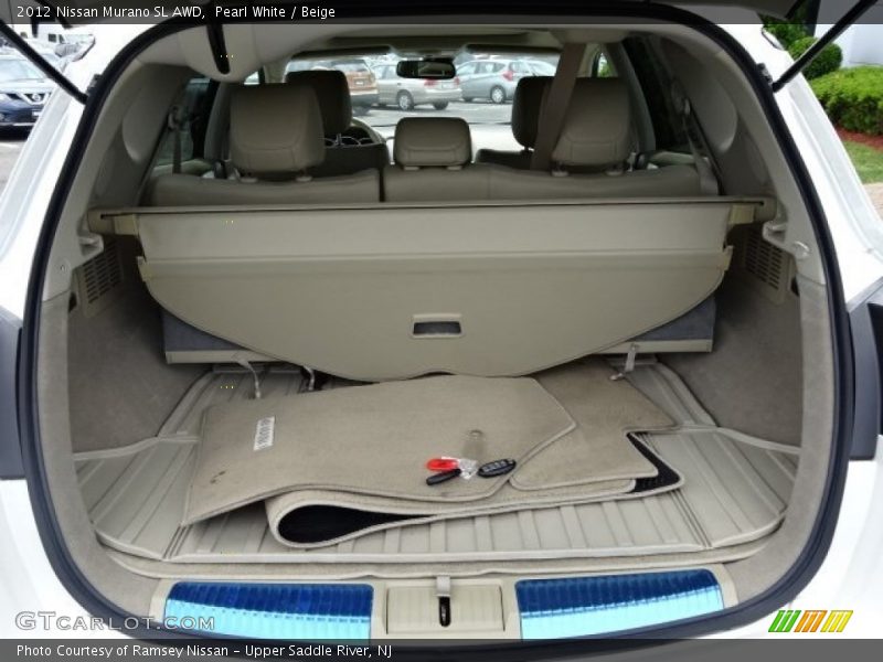 Pearl White / Beige 2012 Nissan Murano SL AWD