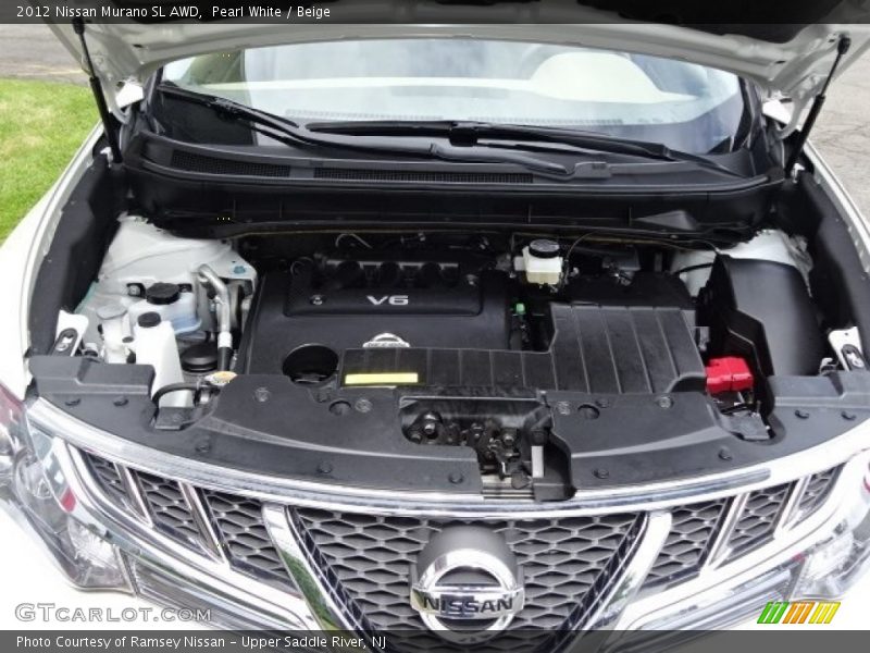Pearl White / Beige 2012 Nissan Murano SL AWD