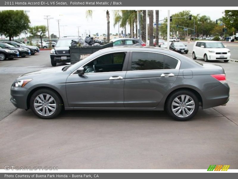 Polished Metal Metallic / Black 2011 Honda Accord EX-L V6 Sedan