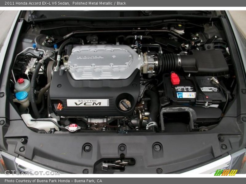 Polished Metal Metallic / Black 2011 Honda Accord EX-L V6 Sedan