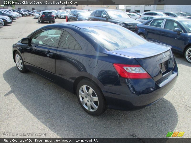 Dyno Blue Pearl / Gray 2010 Honda Civic LX Coupe