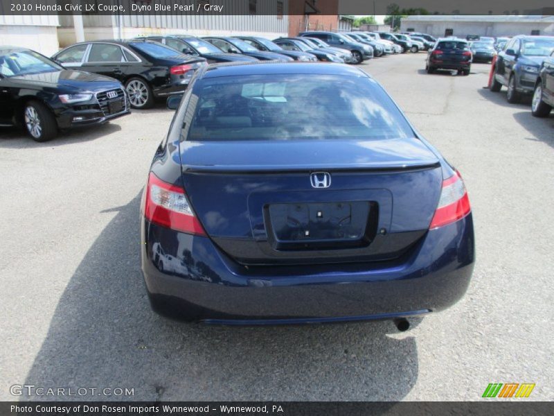 Dyno Blue Pearl / Gray 2010 Honda Civic LX Coupe